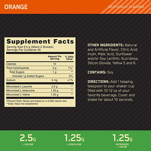 پودر بی سی ای ای اپتیموم نوتریشن پرتقالی