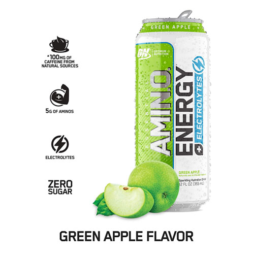 نوشیدنی آمینو انرژی زا اپتیموم نوتریشن سیب سبز